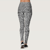 Abstract patroon 190621 White on Black Leggings (Achterkant)