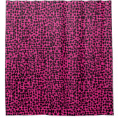 Abstract patroon 190621 zwart en warm roze douchegordijn (Voorkant)