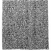 Abstract patroon 190621 zwart op wit douchegordijn (Voorkant)