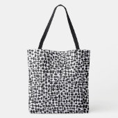 Abstract patroon 190621 zwart op wit tote bag (Achterkant)