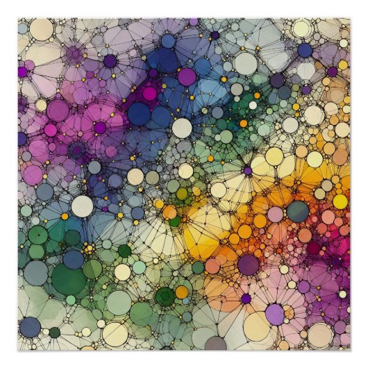 Abstract Patroon 1 - AI - Kunstwerk Perfect Poster (Voorkant)