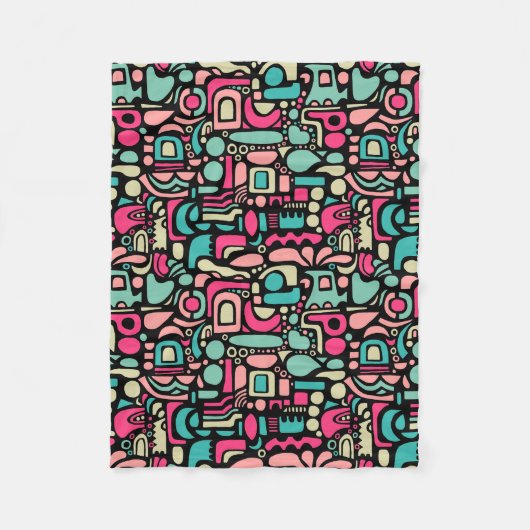 Abstract patroon 210515 fleece deken (Voorkant)