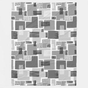 Abstract patroon 280817 - Grijze schaduwen Fleece Deken