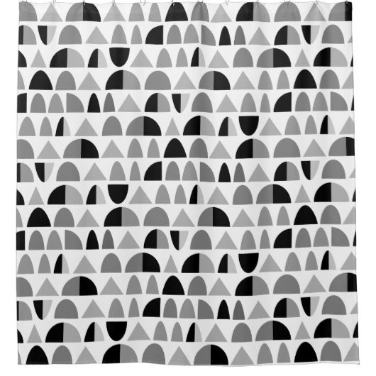 Abstract patroon 290721 - zwart-wit douchegordijn (Voorkant)