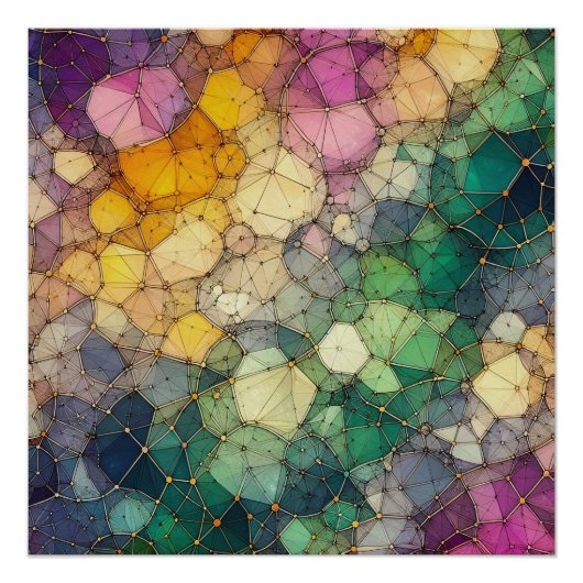 Abstract Patroon 3 - AI - Kunstwerk Perfect Poster (Voorkant)