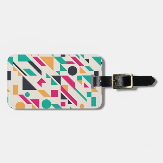 Abstract patroon 3 bagagelabel (Voorkant horizontaal)