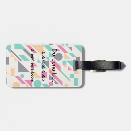 Abstract patroon 3 bagagelabel (Achterkant horizontaal)