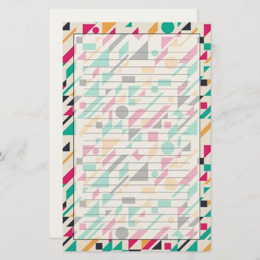 Abstract patroon 3 briefpapier (Voorkant / Achterkant)