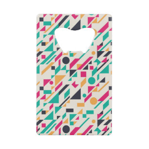 Abstract patroon 3 creditkaart flessenopener