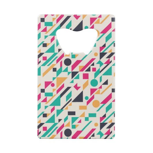 Abstract patroon 3 creditkaart flessenopener (Achterkant)