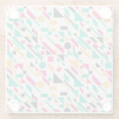 Abstract patroon 3 glazen onderzetter (Achterkant)