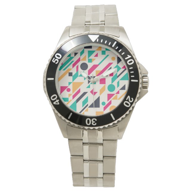 Abstract patroon 3 horloge (Voorkant)