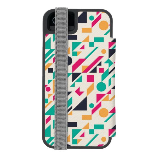 Abstract patroon 3 incipio iPhone portemonnee hoesje (Agenda Achterkant)