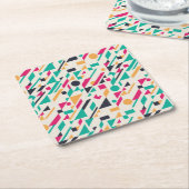 Abstract patroon 3 kartonnen onderzetters (Schuin)