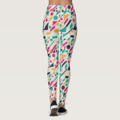 Abstract patroon 3 leggings (Achterkant)