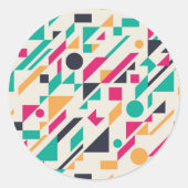 Abstract patroon 3 ronde sticker (Voorkant)
