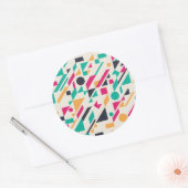 Abstract patroon 3 ronde sticker (Envelop)