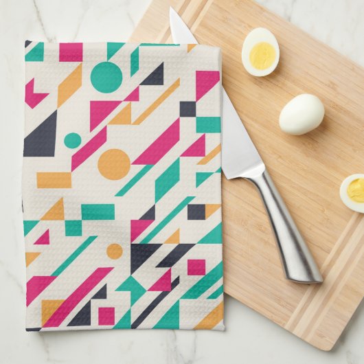 Abstract patroon 3 theedoek (Quarter Fold)