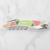 Abstract Patroon aangepaste monogram corkschroef Kurkentrekker (Achterkant)