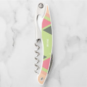 Abstract Patroon aangepaste monogram corkschroef Kurkentrekker (Voorkant)