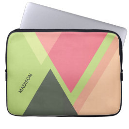 Abstract Patroon, aangepaste naam laptophoezen Laptop Sleeve