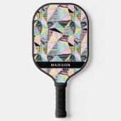 Abstract patroon aangepaste naam pickleball paddle (Voorkant)