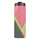 Abstract Patroon, aangepaste naam tumbler Thermosbeker (Voorkant)
