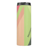 Abstract Patroon, aangepaste naam tumbler Thermosbeker (Achterkant)