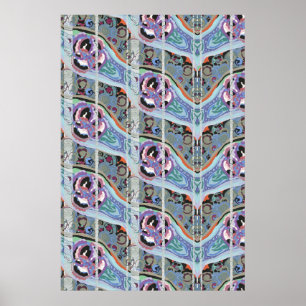 Abstract patroon achtergrond, naadloze illustratie poster