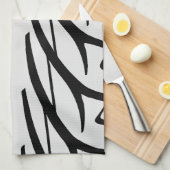 Abstract patroon bandenstructuur theedoek (Quarter Fold)