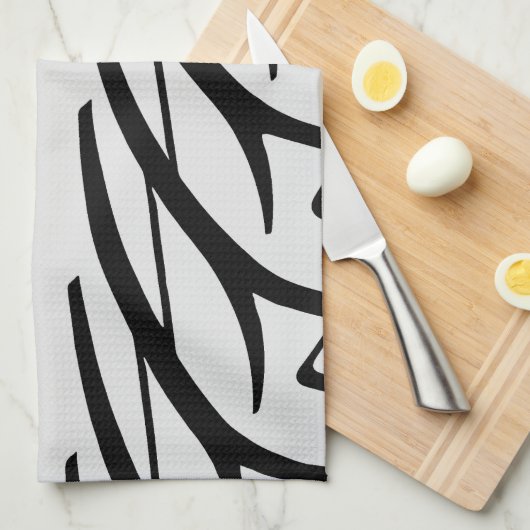 Abstract patroon bandenstructuur theedoek (Quarter Fold)