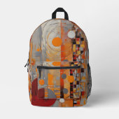Abstract patroon bedrukte rugzak (Voorkant)