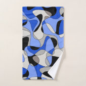 Abstract patroon - blauw. bad handdoek (Handdoek)