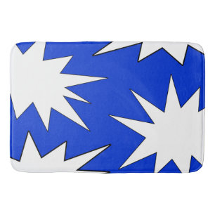 Abstract patroon - blauw badmat
