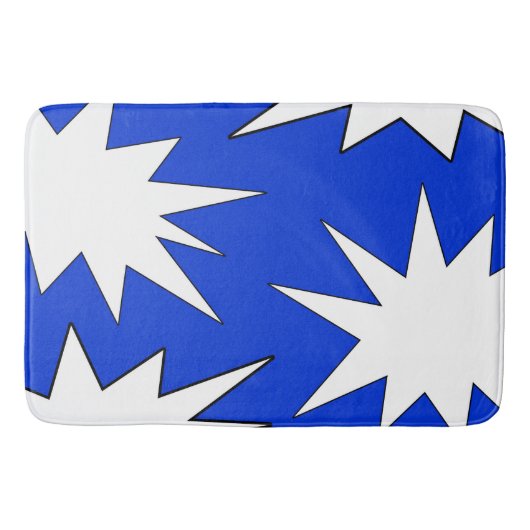 Abstract patroon - blauw badmat (Voorkant)
