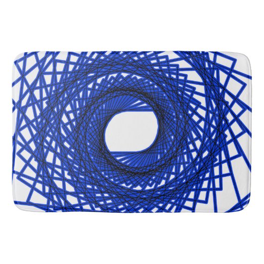 Abstract patroon - blauw badmat (Voorkant)