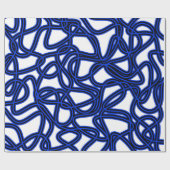 Abstract patroon - blauw cadeaupapier (Vlak)