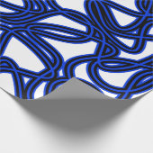 Abstract patroon - blauw cadeaupapier (Hoek)