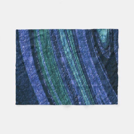 Abstract patroon, blauw en groen, textuur fleece deken (Voorkant (Horizontaal))