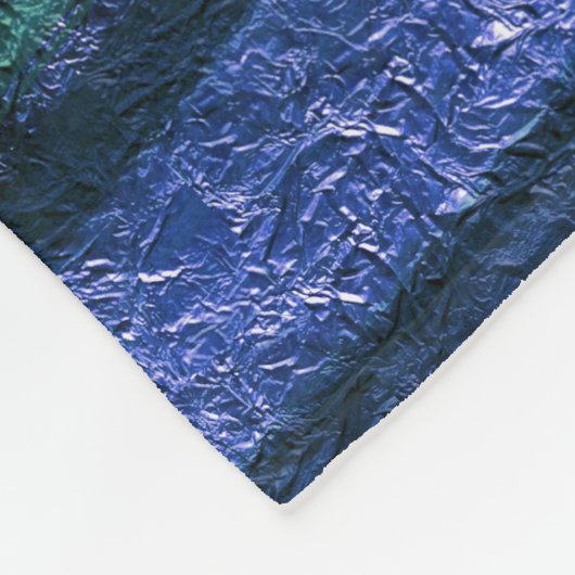 Abstract patroon, blauw en groen, textuur fleece deken (Hoek)