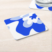 Abstract patroon - blauw kartonnen onderzetters (Schuin)