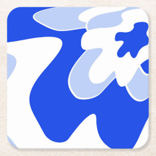 Abstract patroon - blauw kartonnen onderzetters