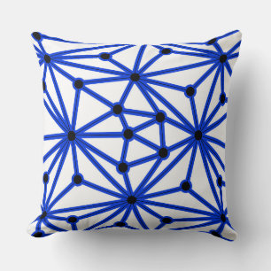 Abstract patroon - blauw kussen