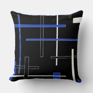 Abstract patroon - blauw kussen