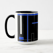 Abstract patroon - blauw mok (Links)
