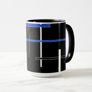 Abstract patroon - blauw mok