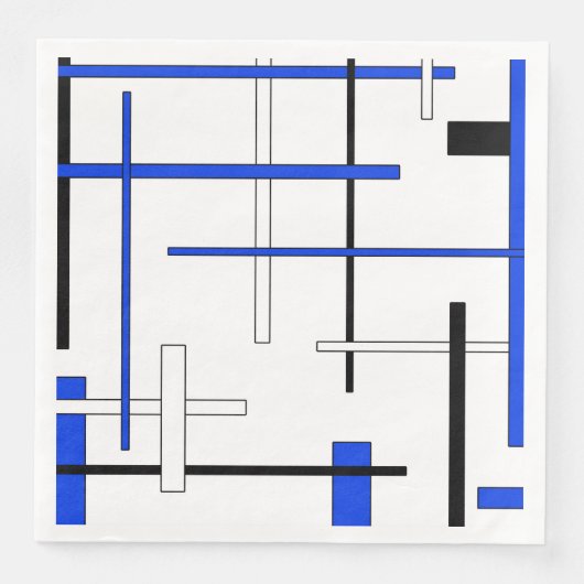 Abstract patroon - blauw servet (Voorkant)