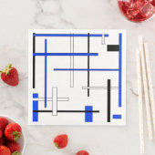 Abstract patroon - blauw servet (Insitu)