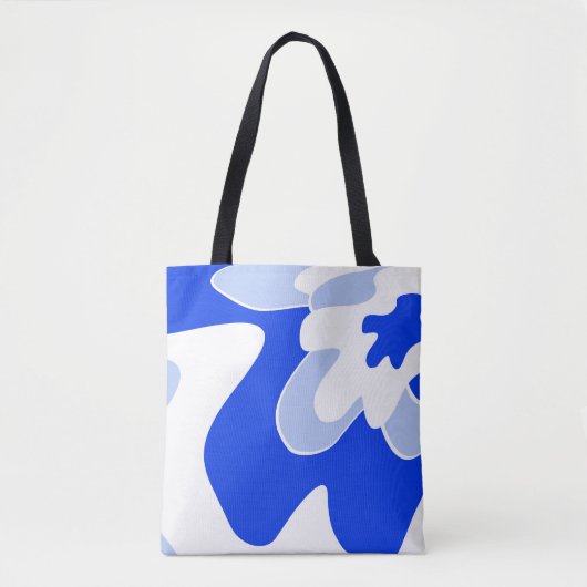 Abstract patroon - blauw tote bag (Voorkant)