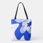 Abstract patroon - blauw tote bag (Achterkant)